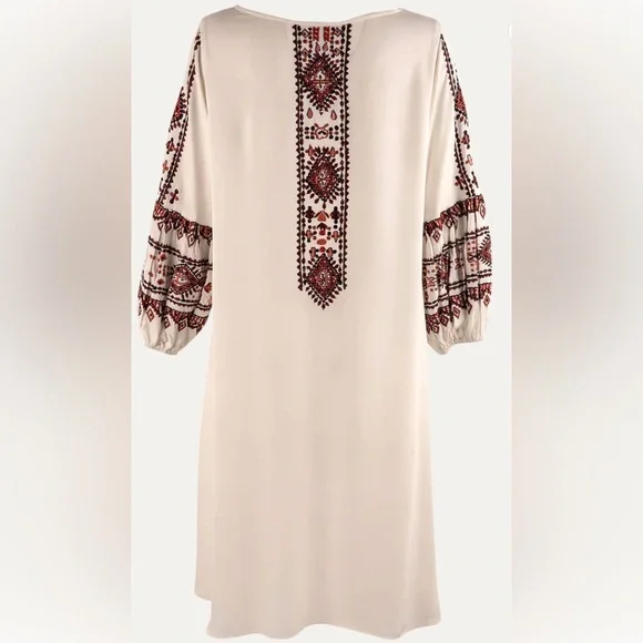 Vintage Collection Ivory Adele Embroidered Tunic Dress - Picture 3 of 4